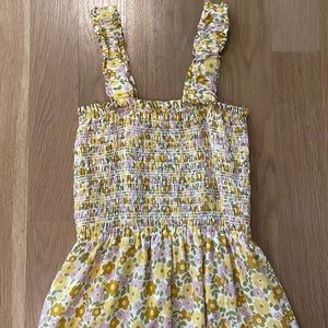 WAYF Rashida smocked midi dress, retro Daisy print